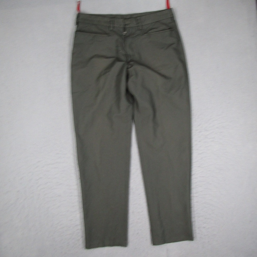 Prada Milano Mens Trousers Olive Green Cotton Blend Straight Leg 32 US